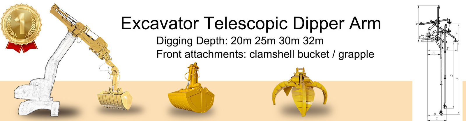 Cánh tay máy xúc đá