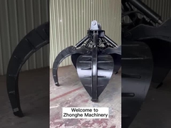 Máy xúc vỏ cam vật lộn