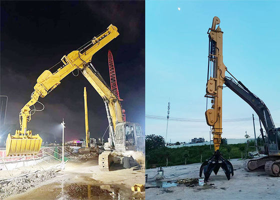 Tàu đào 25m Telescopic Dipper Arm đào đáy hố với xô vỏ
