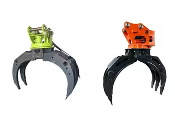 Máy đào đa chức năng Hydraulic Rock Grab Attachment Q355B Excavator Log Grapple