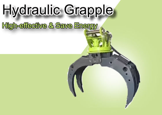 xoay Hydraulic Grapple cho 4-55tons Excavator Grabbing Log Rock Materials