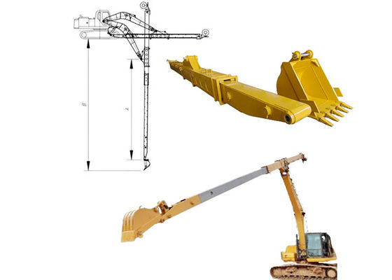 Q690D HG785 Excavator Telescopic Boom Long Reach Boom Với chiều sâu đào 16m