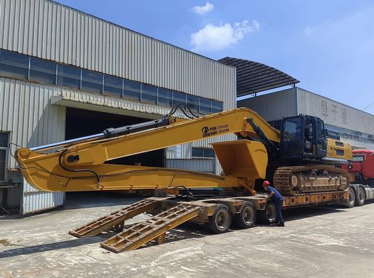 Máy đào Long Reach Attachment Boom Arm 18m 16m Màu vàng hiệu quả cao
