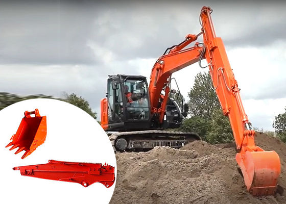 12M Telescopic Excavator Sliding Boom Arm With Bucket Để đào hố nền tảng