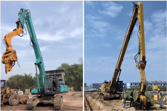Excavator tầm xa rung động đống lái cánh tay cho xây dựng đống giải pháp
