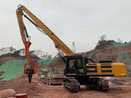 Cần cẩu 13,5-18m cho máy đào 30-50 tấn, phụ kiện đóng cọc tấm Q355B Q690D tùy chỉnh