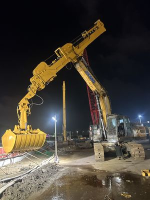 Máy đào hạng nặng cánh tay mở rộng, tầm xa Telescopic Boom để đào