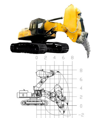 Bàn tay thợ đào mạnh mẽ tiên tiến để phá vỡ đá và chế biến đá phiến
