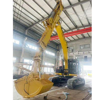 Máy đào kính thiên văn với Chậu Clamshell Telescopic Boom cho mèo hitachi komatsu