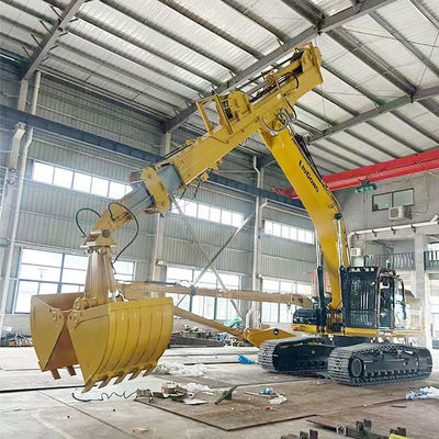 Máy đào kính thiên văn với Chậu Clamshell Telescopic Boom cho mèo hitachi komatsu