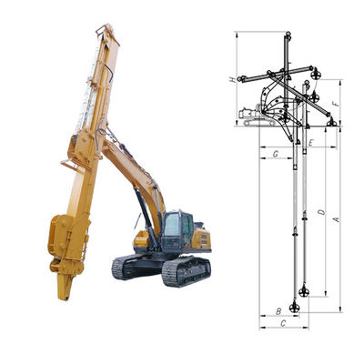 Máy đào cánh tay kính thiên văn với nắm và tầm xa sử dụng vật liệu tốt hơn