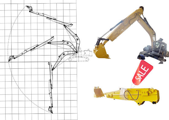 Sử dụng máy đào tầm xa Telescopic Boom Shaogang Q355B Better Slider