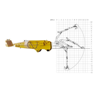 Máy đào cánh tay kéo trượt để đào sâu hơn cho mèo Hitachi Komatsu Kato