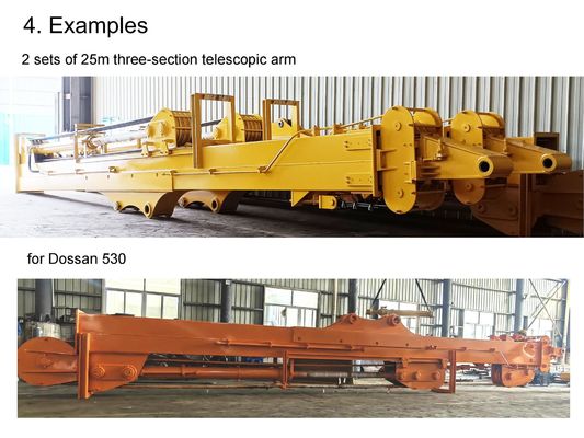 30M 32M Độ sâu đào Long Reach Excavator Telescopic Arm BS900E