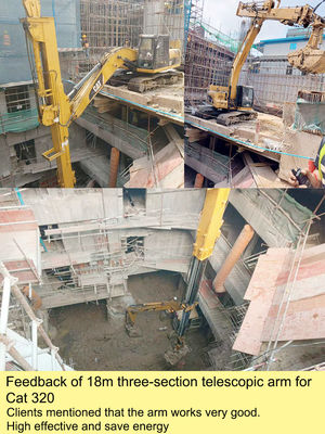 Sliding Dipper Boom Telescopic Dipper Arm cho máy đào