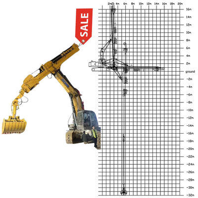 30m 32m Telescopic Dipper Arm với Clamshell Bucket Grapple