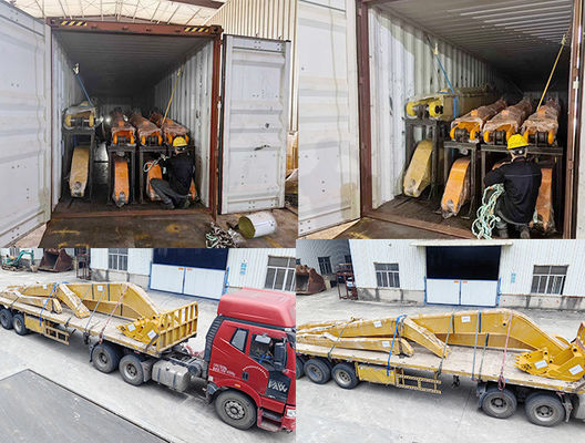 18M 20M Excavator Long Reach Boom Arm với xô để đào