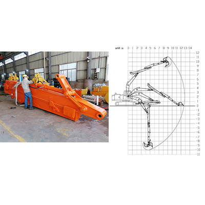 Máy đào Telescopic Boom Telescopic Arm đào hố sâu