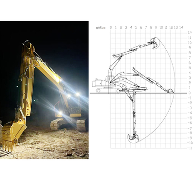 Máy đào cánh tay kính thiên văn cho máy đào cho Hitachi Komatsu Sany Long Reach