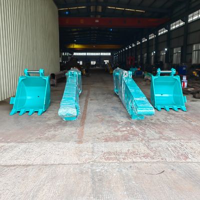 ZH OEM tùy chỉnh Q355B 8M 10M 11M 12M Excavator Long Reach Arm Long Reach Excavator Boom Excavator Sliding Arm cho đào nước và làm sạch sông