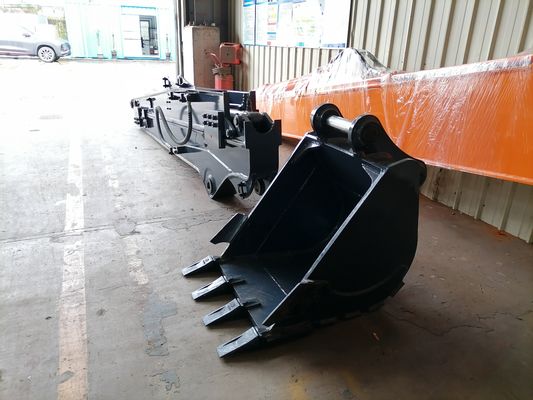 ZH OEM tùy chỉnh Q355B 8M 10M 11M 12M Excavator Long Reach Arm Long Reach Excavator Boom Excavator Sliding Arm cho đào nước và làm sạch sông