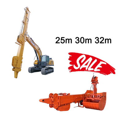Top 1 Telescopic Boom for Excavator Dipper Arm Telescopic Arm With Clamshell Bucket