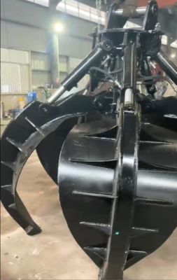 Máy khai quật nắm lấy 5/4 móng vuông da cam nắm lấy kim loại phế liệu cho cho máy khai quật10ton đến 12ton Máy gia công