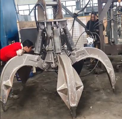 Máy khai quật nắm lấy 5/4 móng vuông da cam nắm lấy kim loại phế liệu cho cho máy khai quật10ton đến 12ton Máy gia công