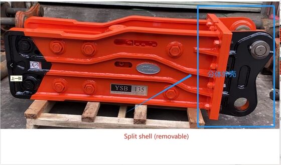Búa phá thủy lực hạng nặng Công cụ phá hủy mạnh mẽ cho máy xúc 0,5-10T Máy xây dựng mini
