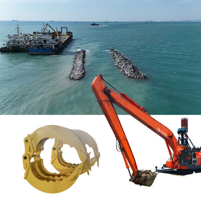 Cánh tay thợ đào dài với tay cầm đá nặng giải pháp tối ưu cho các công trình đập sông